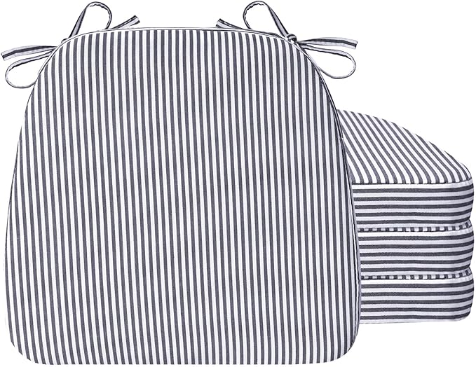 AAAAAcessories D-Shaped Chair Cushions, Featuring Ties and Removable, by AAAAAcessories