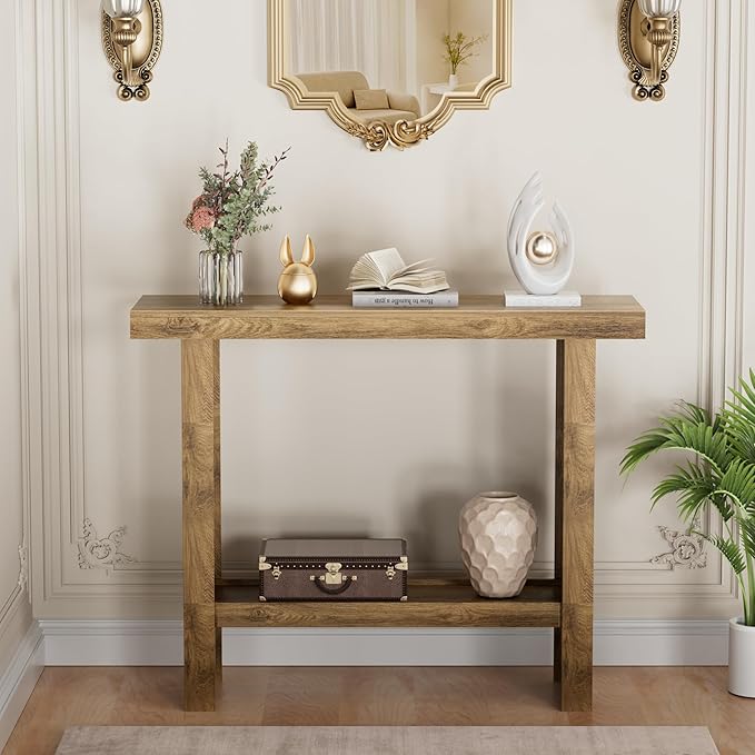 LIFECHOVY Farmhouse Wood Entryway Table Narrow Console Tables - Image 7