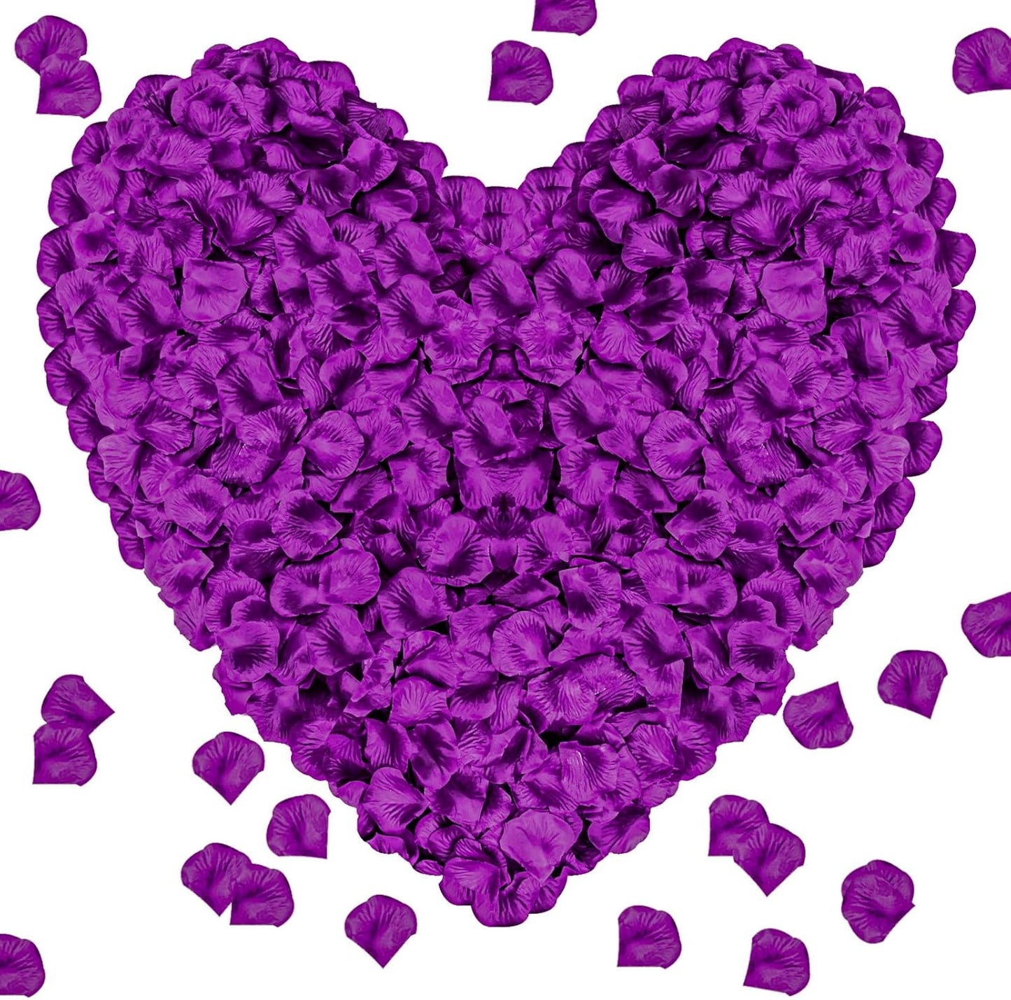 2000 pcs Rose Petals, Artificial Flower Petals Fake Rose Petals for Romantic Night,Wedding,Proposal Anniversary Flower Decorations (Deep Purple)