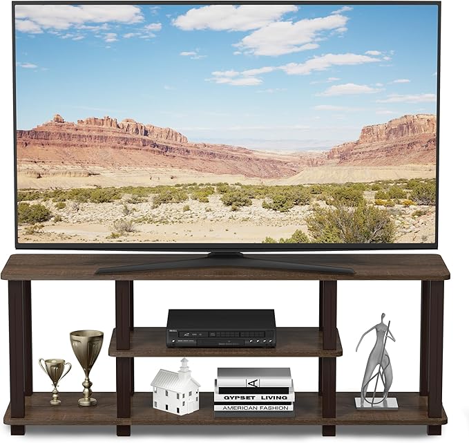 Furinno Turn-N-Tube No Tools 3D 3-Tier Entertainment TV Stand up to 50 inch TV - Image 3