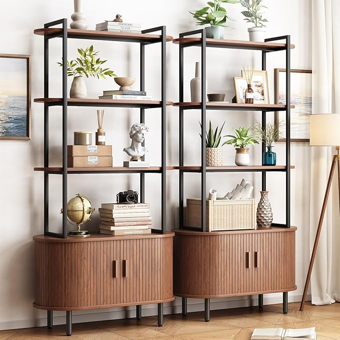 ONBRILL 71" Tall Bookshelf, 4-Tier Book Shelf - Image 3