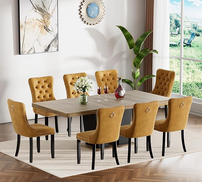 Henf 9 Pieces Extendable Dining Table Set by Henf