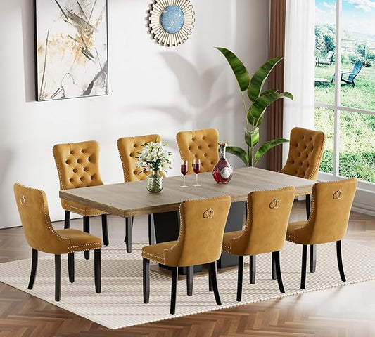 Henf 9 Pieces Extendable Dining Table Set by Henf
