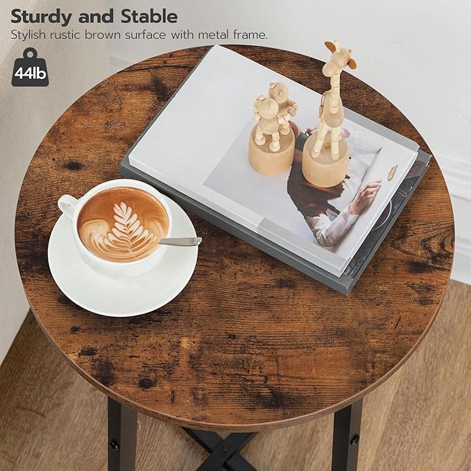 HOOBRO Side Table, Round End Accent Table - Image 7