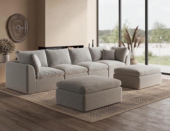 ohllob Corner Seat for Cloud Sectional Couches Living Room, Warm White - Image 7
