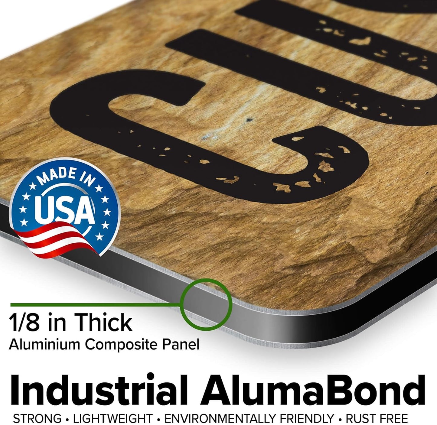 Custom Sign, Custom Street Sign, 11 Font Colors, 13 Font Styles, 4 Hole Options, 22 Sizes, 8x32 Inches, Rust Free DiBound, Fade Resistant, Made in USA by My Sign Center (Stone)