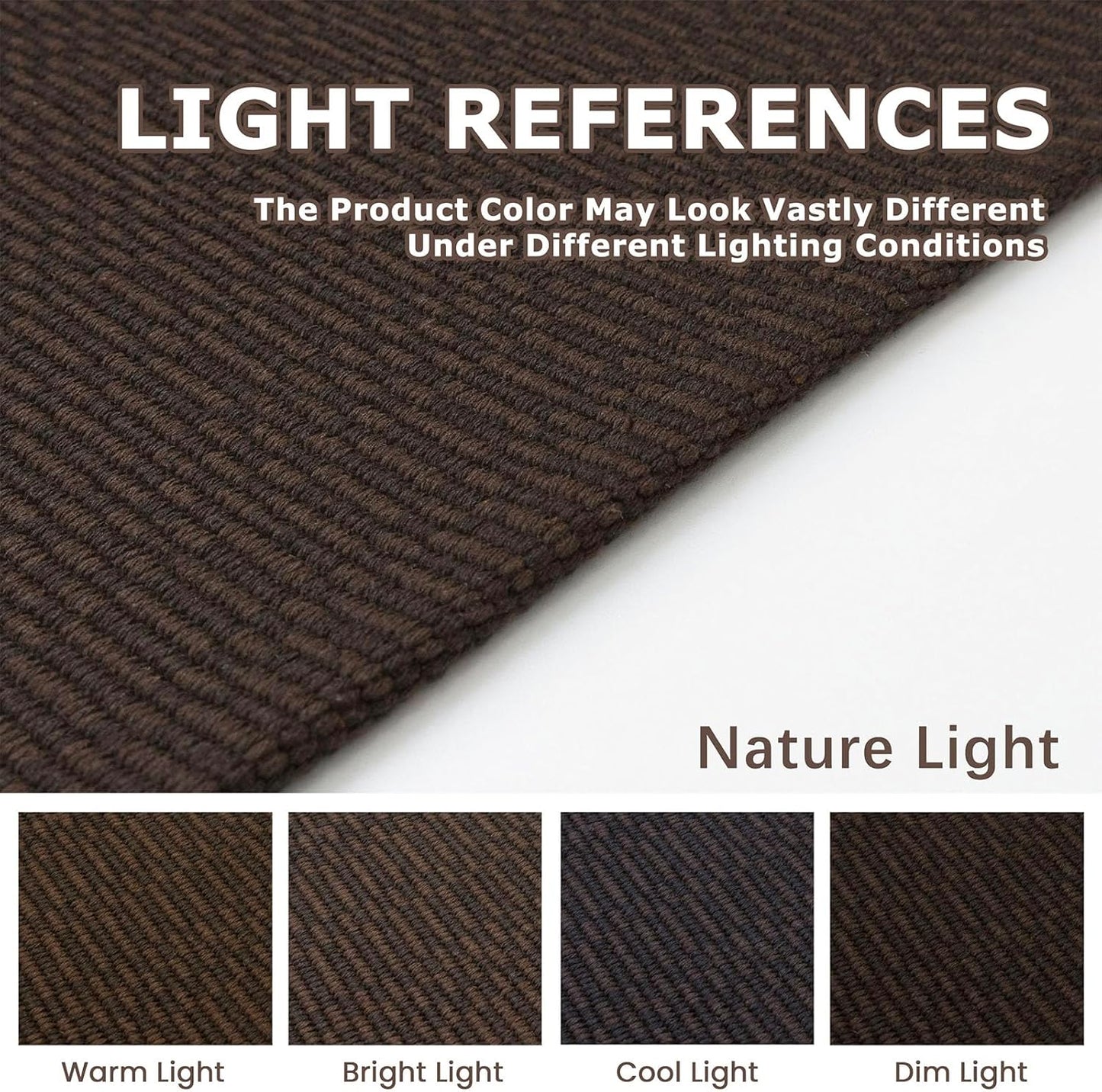 KOZYFLY Washable Runner Rug 2x6 Ft Runners for Hallways Non Slip Kitchen Runners Braided Cotton Entryway Runner Indoor, Carpet for Hallway Kitchen Entryway Bedroom, Dark Coffee/Brown