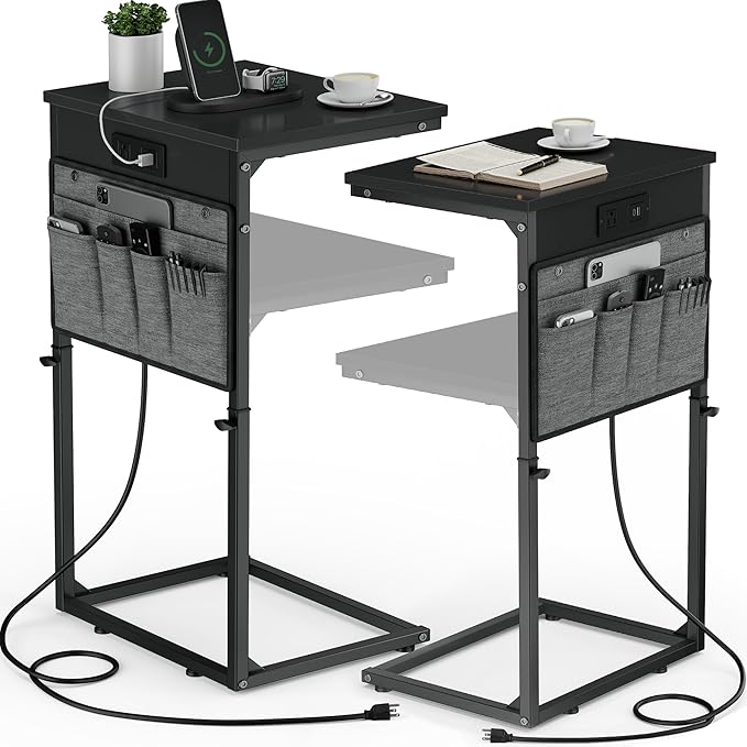 Vagusicc C-Shaped End Table Set of 2 by Vagusicc