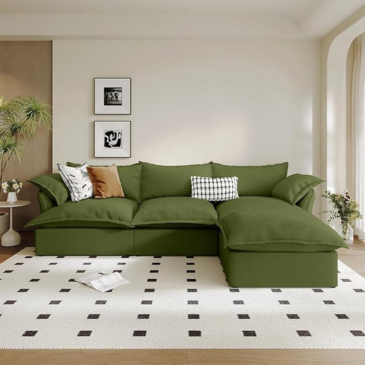 Cloud Sectional Sofa, Down Fill Sectional Sofa, Detachable Couch Cushion Covers by Gtilzria