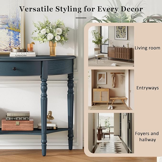 LUMISOL Half Moon Console Table - Image 6