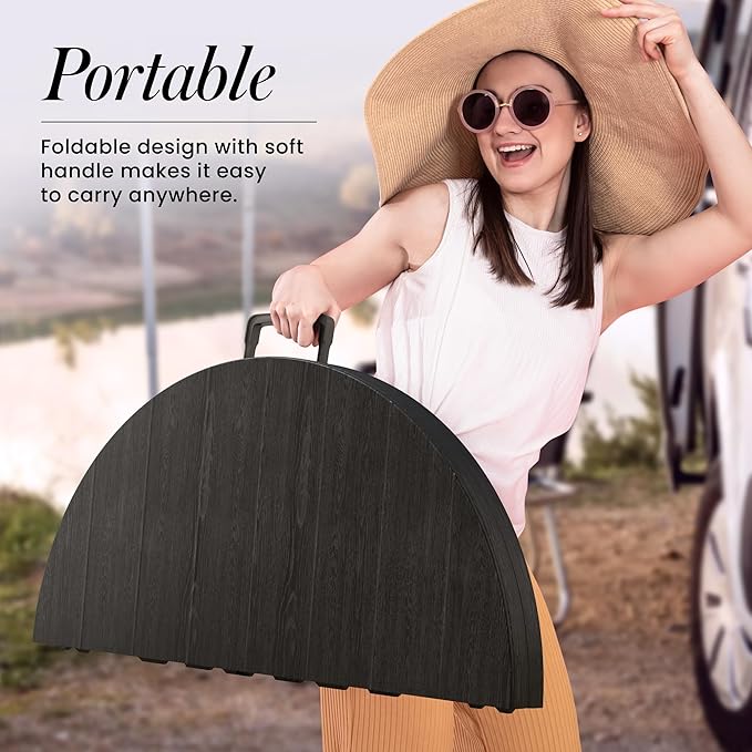 Our Modern Space 3.5 Feet Circular Round Foldable Table - Image 6
