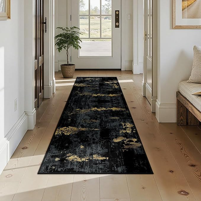RELEANY Washable Area Rugs 2x7 Non-Slip Modern Abstract Soft - Image 3