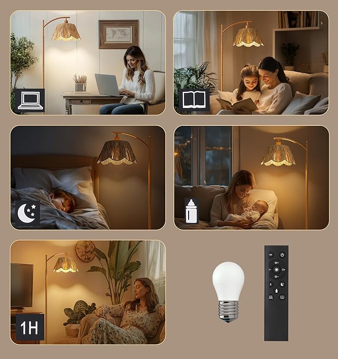 Oneach Boho Floor Lamp for Living Room - Image 8