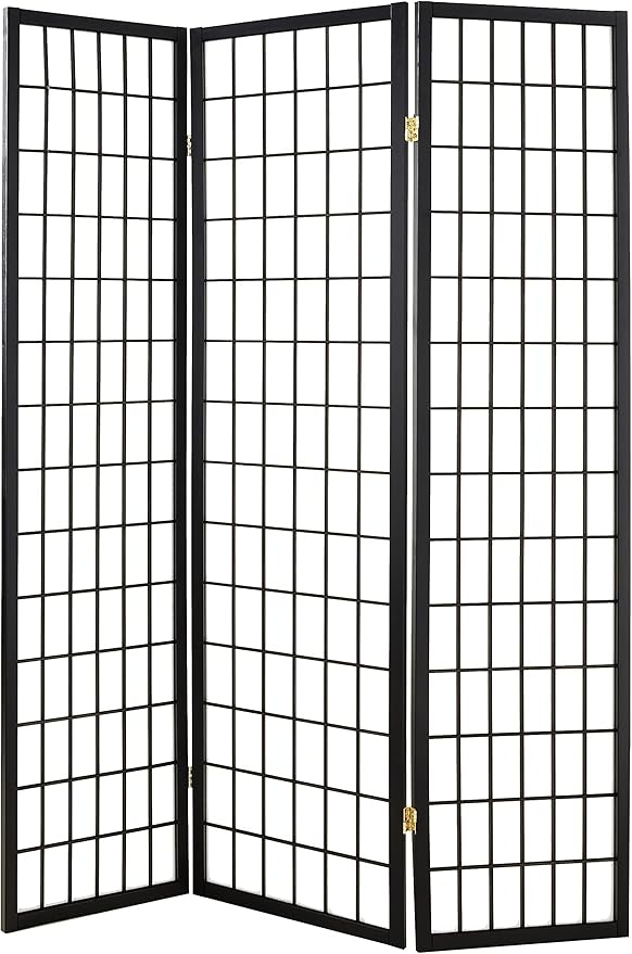 GTU Furniture Japanese Style 3 Panels Wood Shoji Room Divider Screen Oriental - Image 2