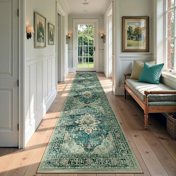 RELEANY Area Rugs 2'6"x12' Runner Rug Non Slip Washable by RELEANY