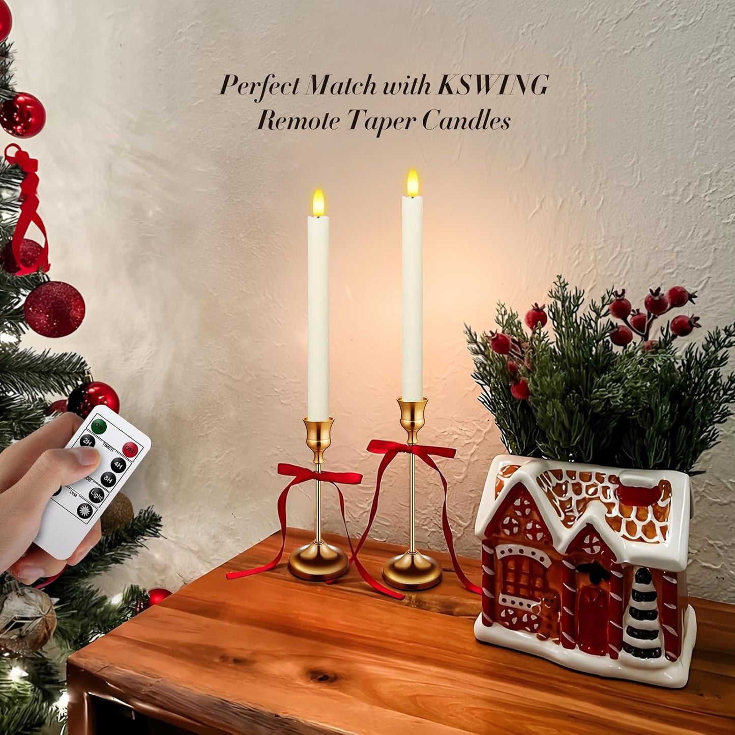 Candlestick Holders 6 PCS Metal Taper Candle Holders, KSWING Gold Candle Stick Holders Set, Perfect for Table Centerpiece Mantel Party Wedding Christmas Home Decor, Set of 6