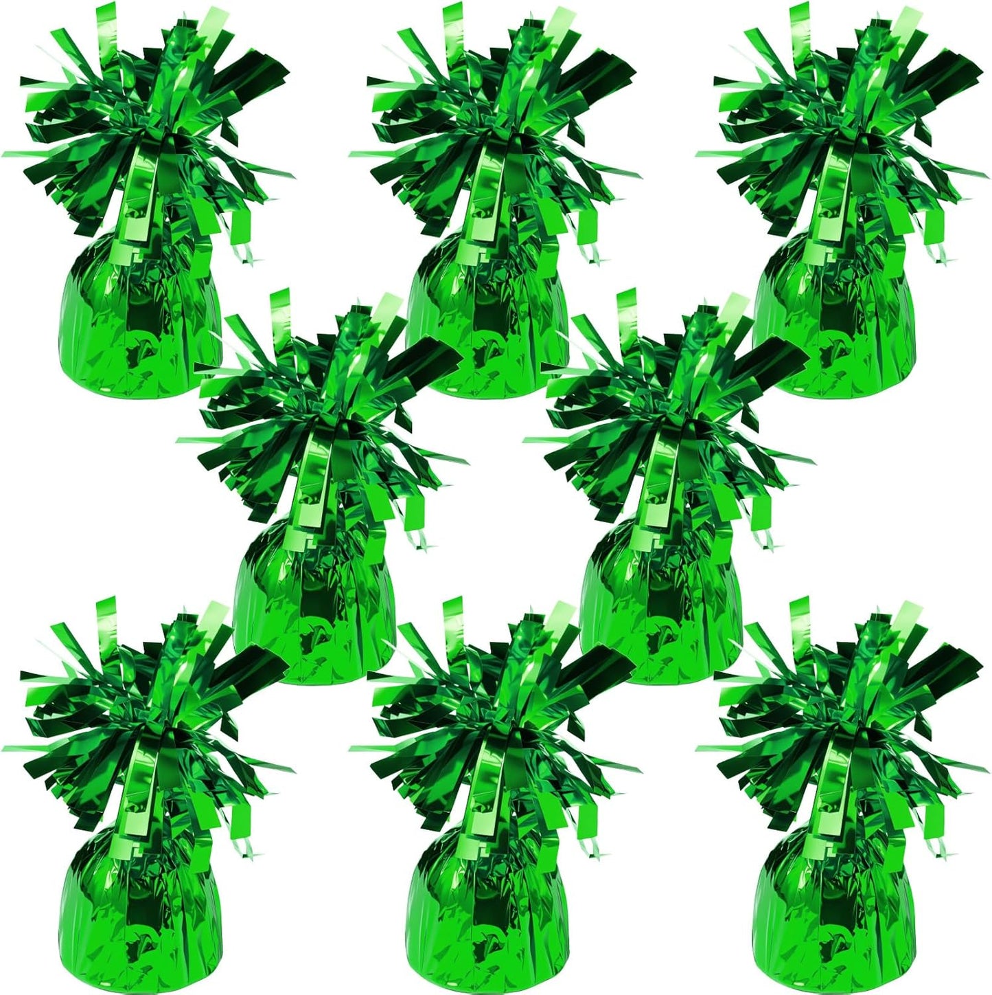 8 Pcs Green Metallic Balloon Weights Holder Anchors Balloon Holder Weights for Helium Balloons Birthday Graduation Party Christmas Wedding Celebration Decoration (Green)