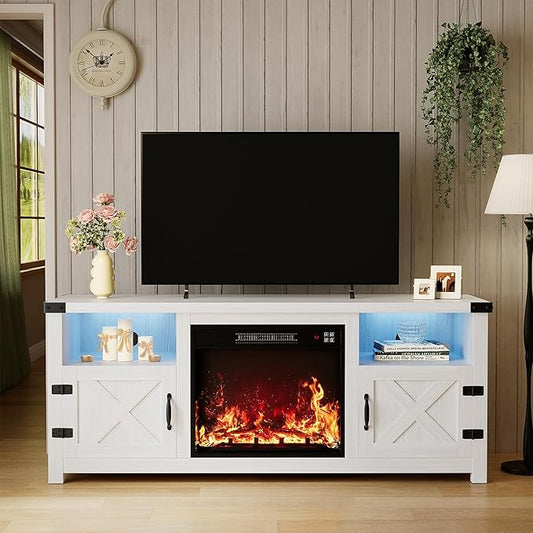 YESHOMY LED Fireplace TV Stand by SearchallYESHOMY