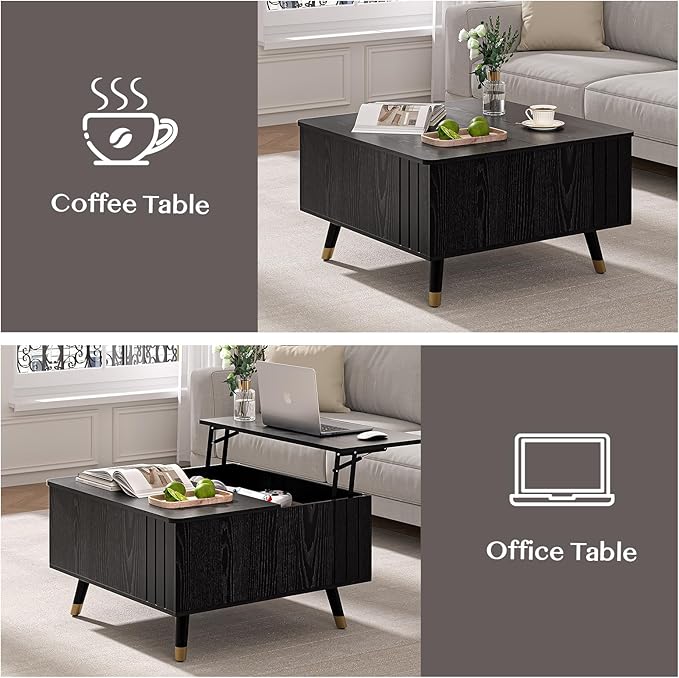 JOINICE 32" Square Lift Top Coffee Table - Image 5