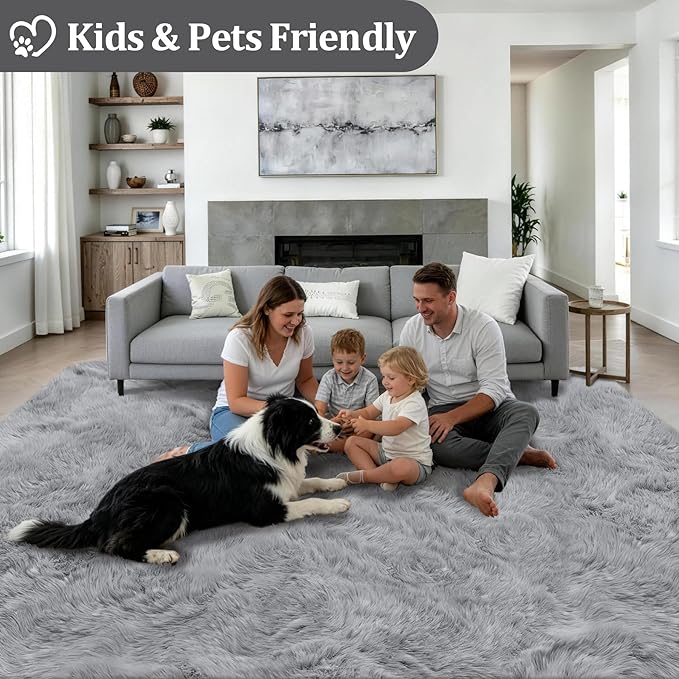 6x9 Area Rugs for Living Room Bedroom: Ultra Soft Fluffy Shag Rug Upgrade - Image 4