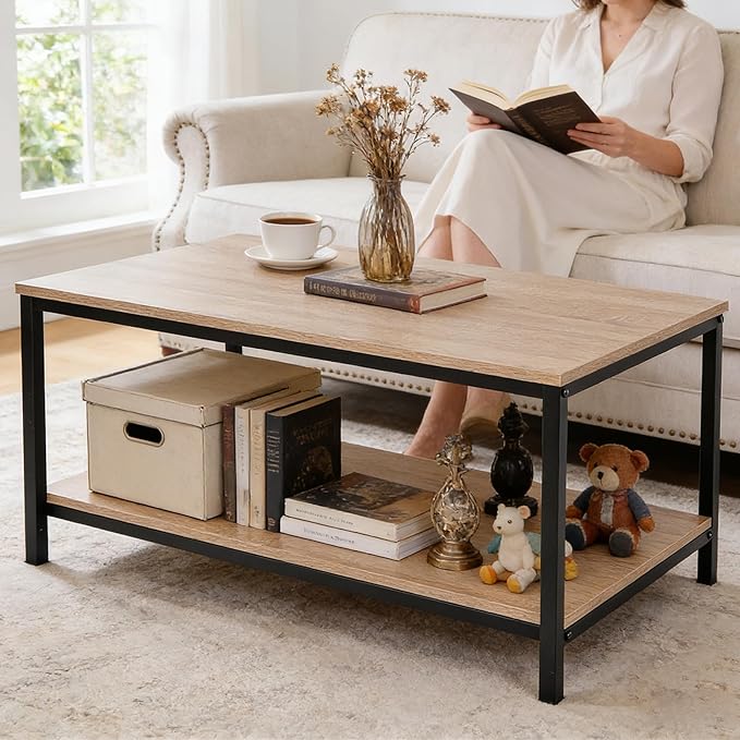 ZenStyle Industrial Coffee Table - Image 2