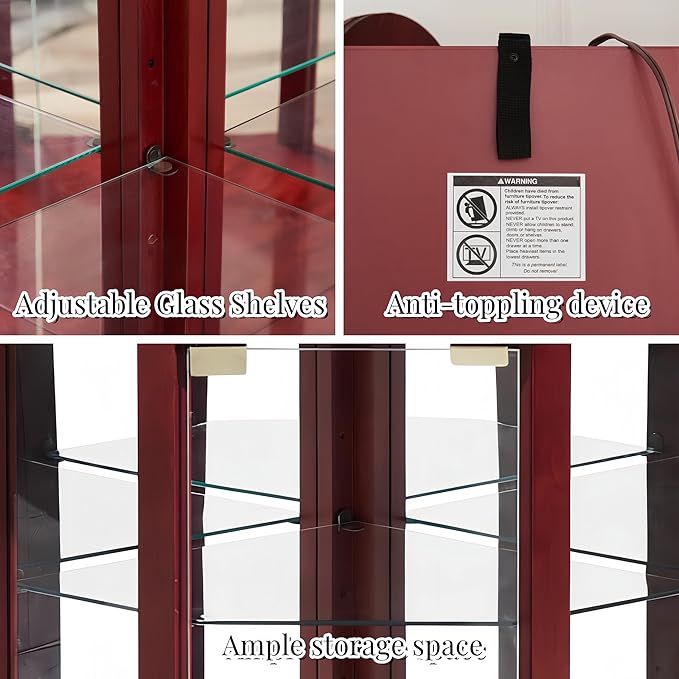 Glass Corner Display Cabinet - Image 7