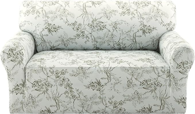 H.VERSAILTEX High Stretch Couch Cover 2 Cushion Sofa Printed Love Seat Couch by HVERSAILTEX
