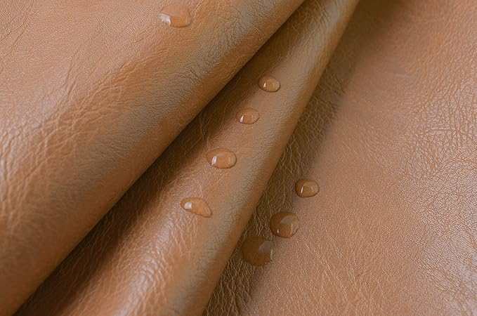 Wento Thick 3 Yard Faux Leather Fabric Soft Skin Grain PU Leather - Image 4