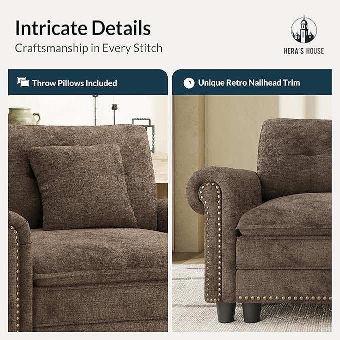 HERA'S HOUSE 3 Pieces Modular Sectional Sofa Sets, Oversized Couch Set - Image 8