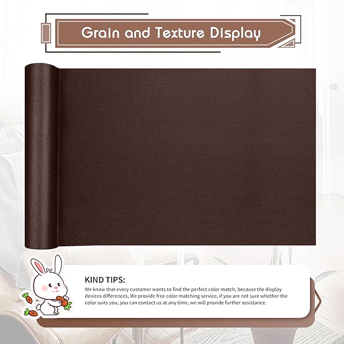 KING MOUNTAIN Leather Repair Patch, 12 x 60 Inches self Adhesive Leather Repair - Image 2