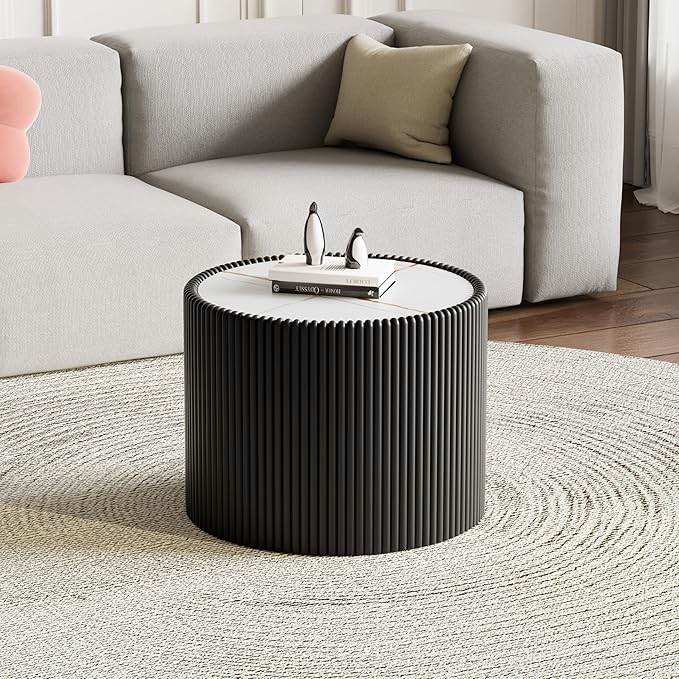 Modern Nesting Coffee Table Set of 2, Creative Moon Coffee and End Table Set - Image 6