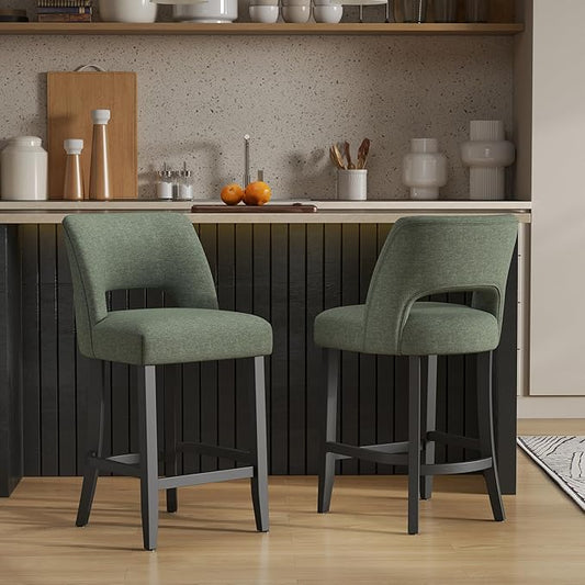 VKNOW Bar Stools Set of 2, Modern Counter Stools by VKNOW