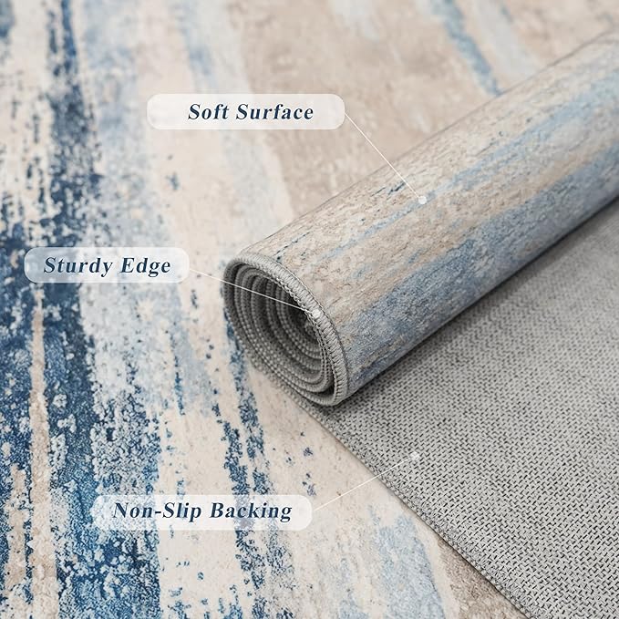 Abstract 3x10 Runner Rug Hallway - Image 7