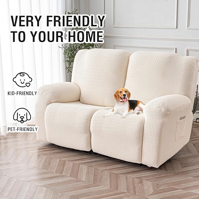 Genina Recliner Loveseat Cover Stretch Couch Covers Sofa slipcover - Image 6