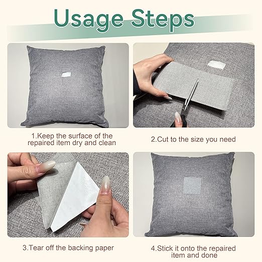 BESEZX Linen Fabric Repair Tape, 3x79 Inch Self Adhesive Repair Patches - Image 5