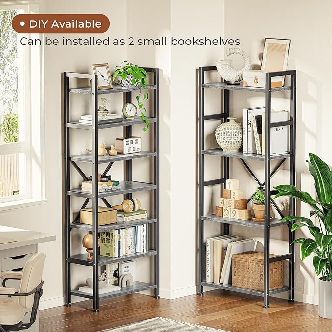 SUPERJARE Triple Bookshelf, Bookcase - Image 5