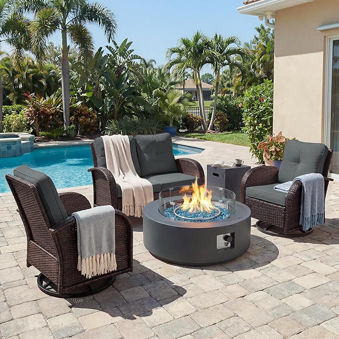 UPHA 7 Pieces Patio Furniture Set by UPHA