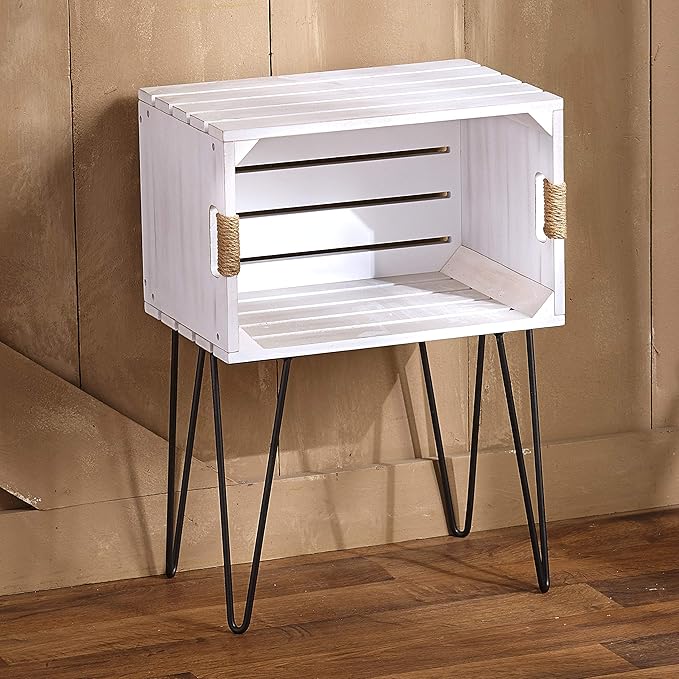 The Lakeside Collection Rustic Wooden Crate End Tables - Image 4