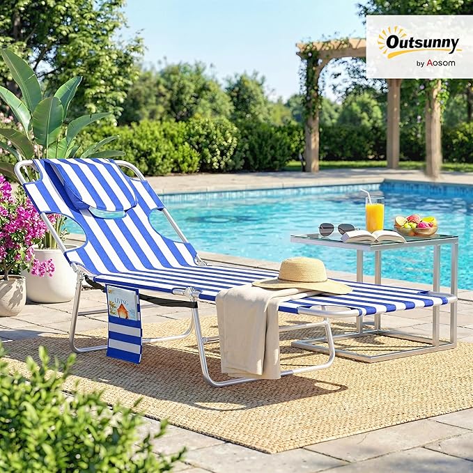 Outsunny Chaise Lounge Chair Outdoor - Image 2