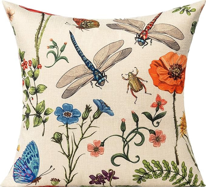 All Smiles Outdoor Patio Throw Pillow Covers 18x18 Set of 4 Spring Summer - Image 2