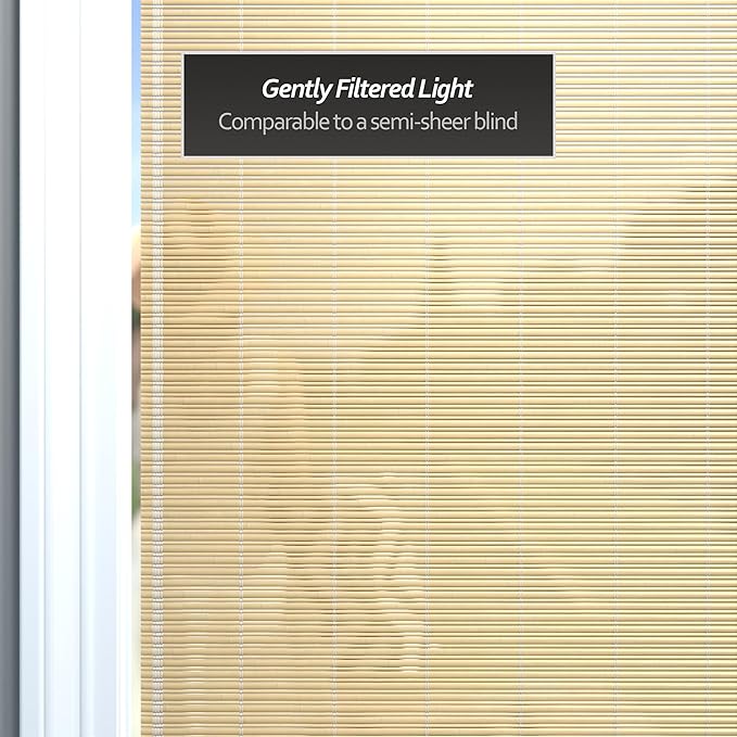 Red Lantern Bamboo Cordless Window Shade - Image 4