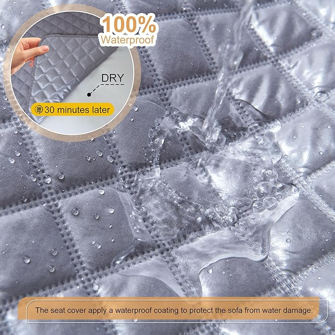HDCAXKJ 100% Waterproof Reclining Sectional Couch Covers L Shape Recliner Sofa - Image 3