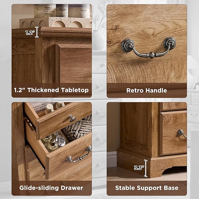 T4TREAM 48" Tall 6 Drawers Dresser Chests - Image 4