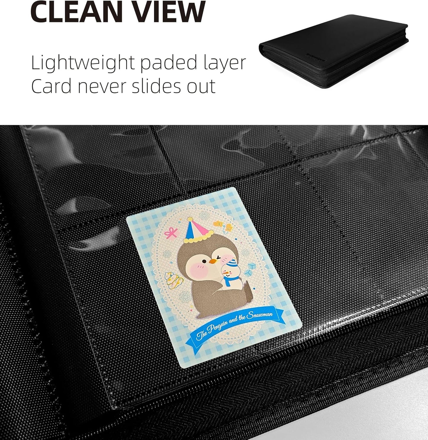 16 Pockets Premium Card Binder 1024 Cards Trading Card Binders Side Load Card Storage Display Album(16 Pocket 1024 Card Slot,Black)