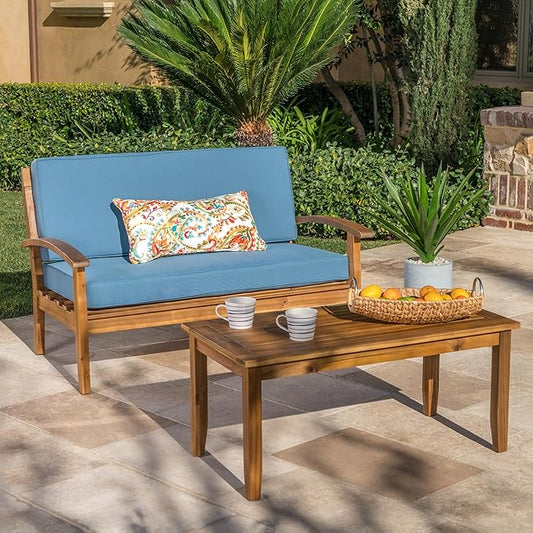 Eco-Friendly Love Seat and Coffee Table Combo, Sustainable Materials and Chic by Unknown