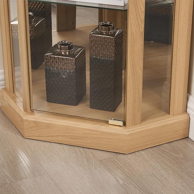 Corner Curio Cabinet, 150lbs Heavy Duty Glass Display Cabinet - Image 5