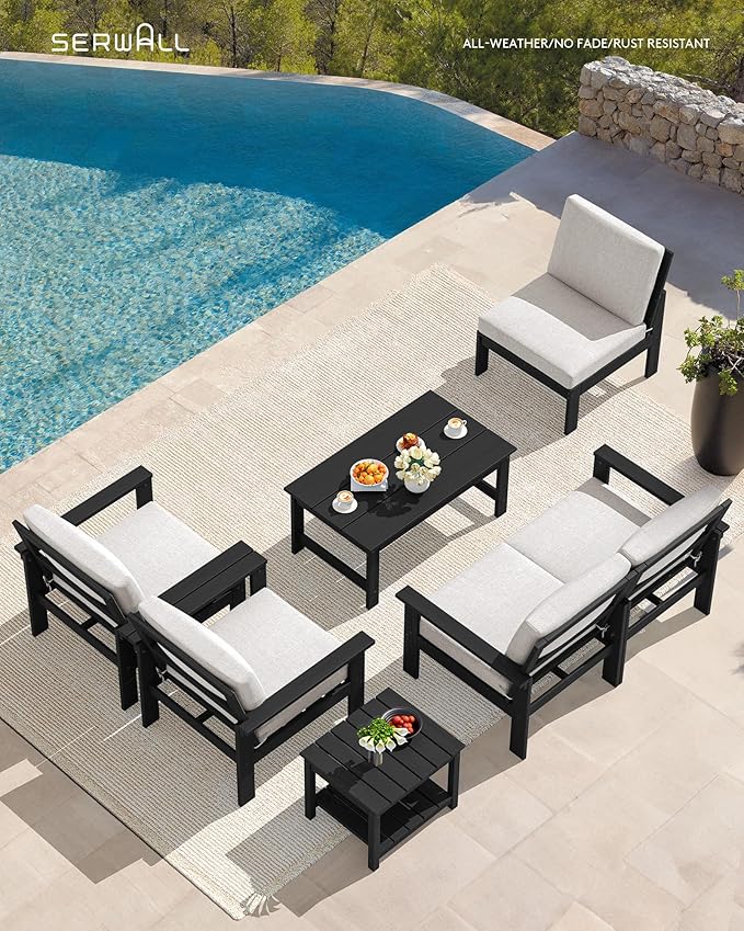 SERWALL HDPE Patio Furniture Set - Image 9