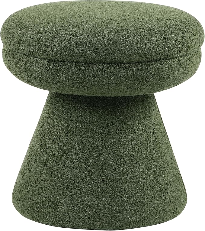 Furniture of America Rami Modern 18-inch Mushroom-Shape Upholstered Ottoman by FurnitureofAmerica