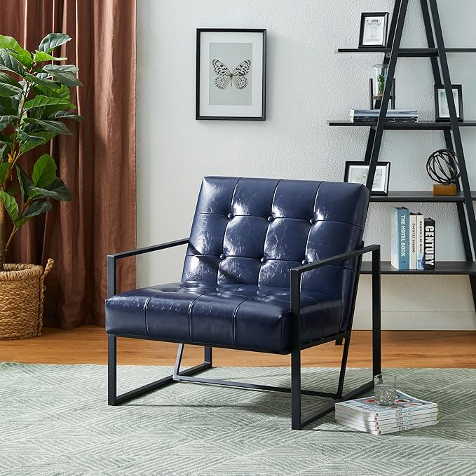 Glitzhome Mid Century Modern Accent Chairs Set of 2, Modern Living Room Chairs - Image 7