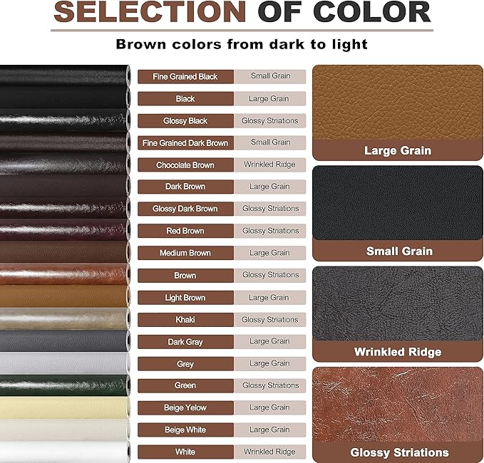 KING MOUNTAIN Leather Repair Patch, 2 Packs 9 x 11 Inches self Adhesive Leather - Image 7
